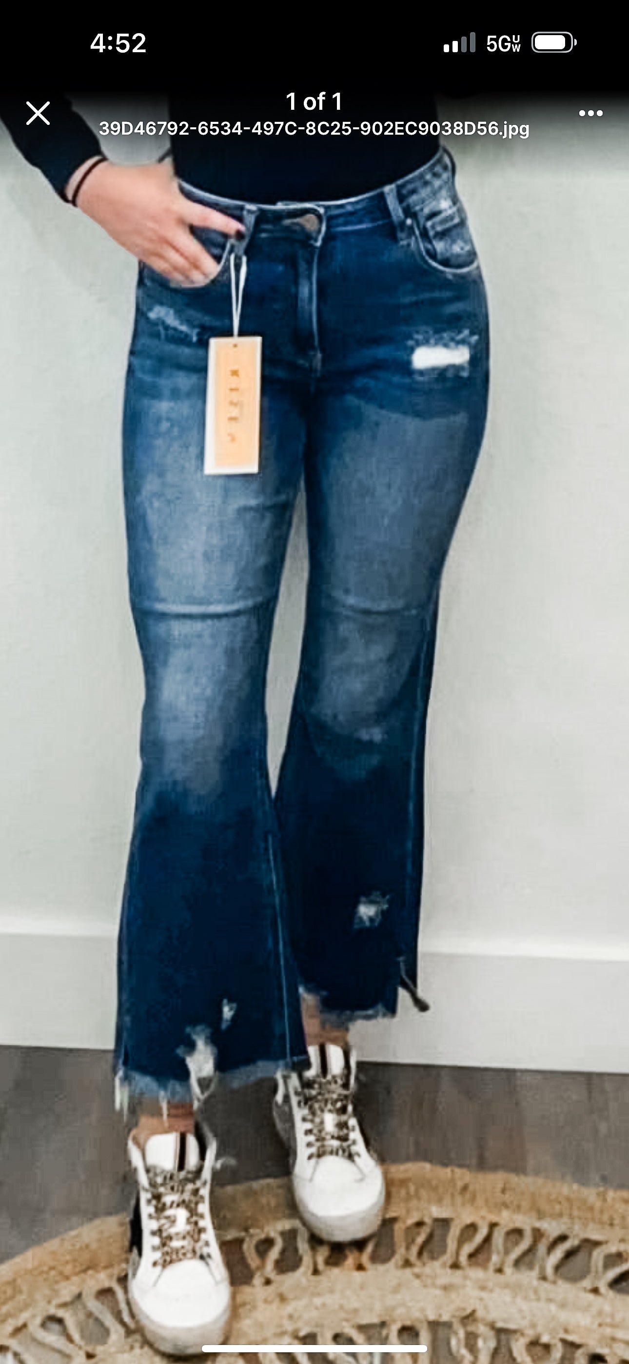 High Rise Ankle Flare Jeans